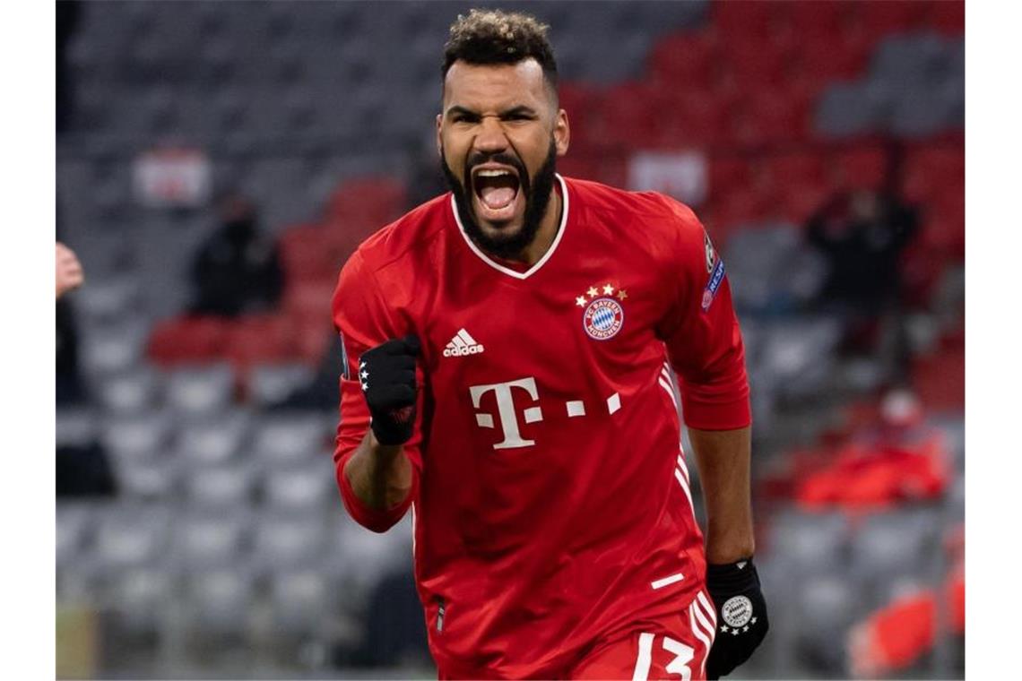 Süle und Choupo-Moting lassen Bayern gegen Moskau jubeln Bayerns Eric Maxim Choupo-Moting jubelt über sein Tor zum 2:0. Foto: Sven Hoppe/dpa