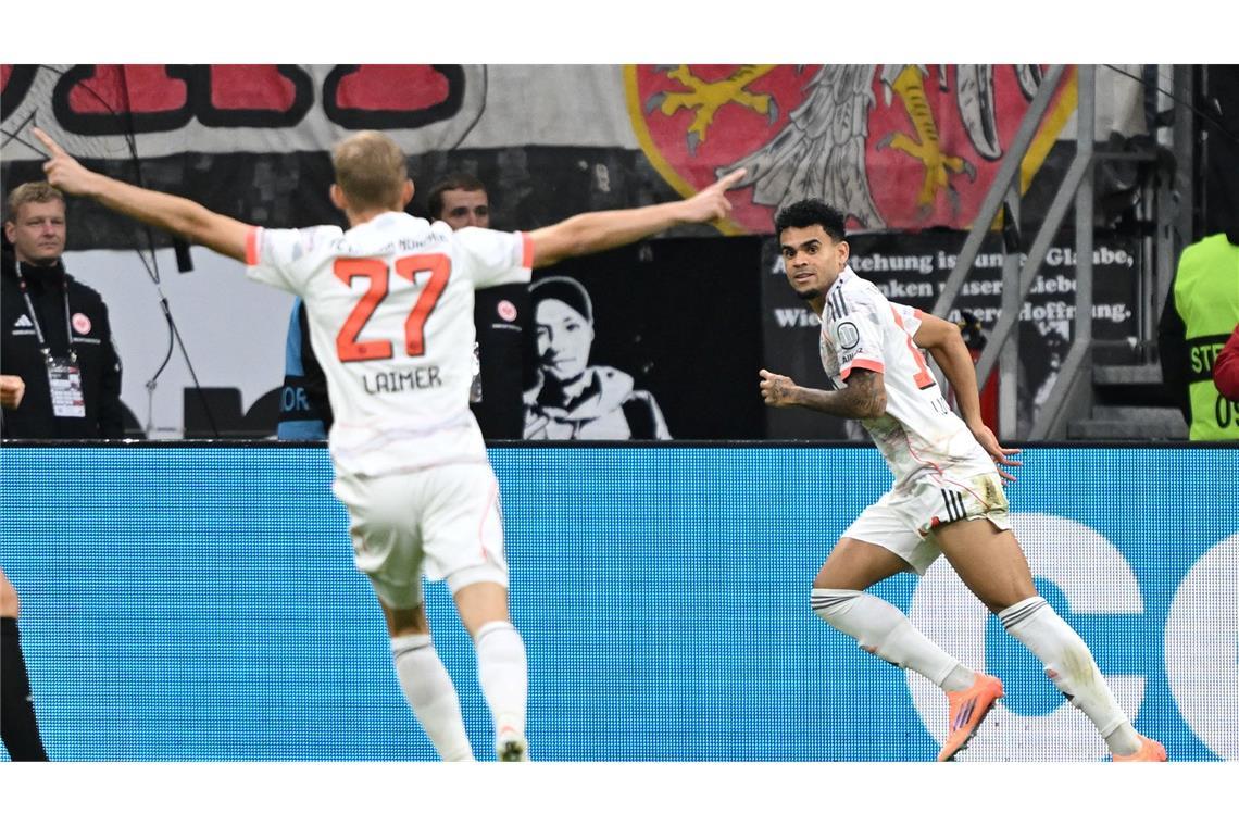 Bayerns Luis Díaz war mit zwei Toren und einer Vorlage Matchwinner in Frankfurt.