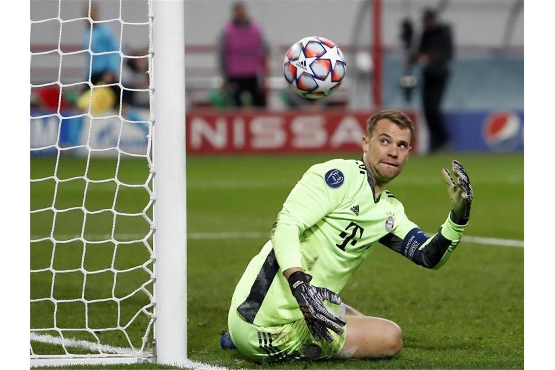 Bayerns Manuel Neuer lobt den Glauben der Mannschaft an sich selbst. Foto: Maxim Shemetov/Reuters Pool/dpa