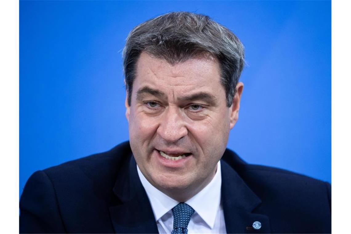 Bayerns Ministerpräsident Markus Söder (CSU) fordert eine Verlängerung des Lockdowns. Foto: Bernd von Jutrczenka/dpa-Pool/dpa/Archiv