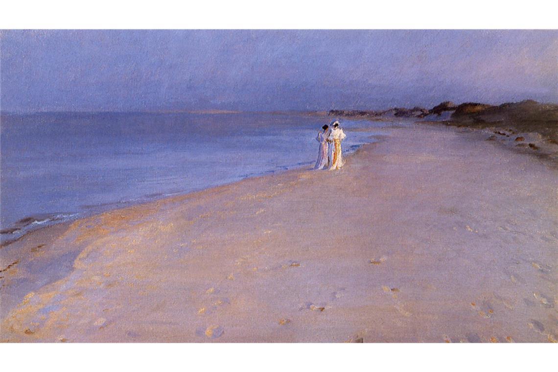 Schimmel auch in deutschen Museen? Befallen sind auch Werke der Skagen-Maler, zu denen etwa „Sommerabend am Südstrand von Skagen“, gehört, gemalt von P. S. Krøyer 1893.
