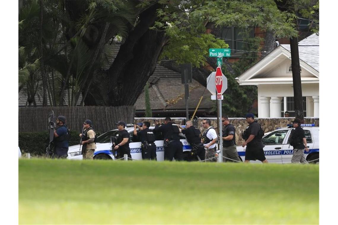 Schüsse in drei US-Städten - mindestens sieben Tote Bei dem Einsatz in Diamond Head auf Hawaii sind unter anderem zwei Polizisten getötet worden. Foto: Jamm Aquino/Honolulu Star-Advertiser/AP/dpa