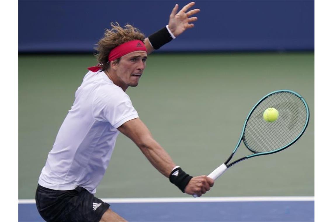 Bei den US Open trifft Alexander Zverev gleich in der ersten Runde auf den früheren Wimbledon- und US-Open-Finalisten Kevin Anderson. Foto: Frank Franklin II/AP/dpa