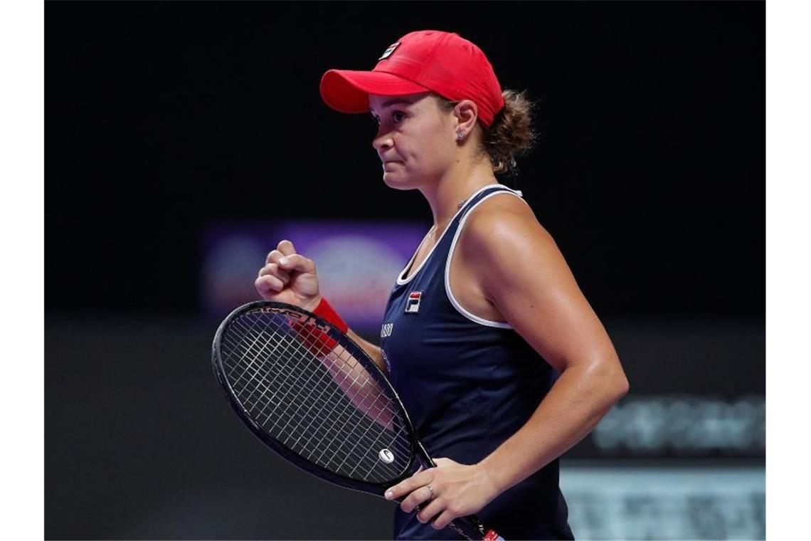 Bei den WTA Finals in Shenzhen nicht zu schlagen: Ashleigh Barty. Foto: Andy Wong/AP/dpa