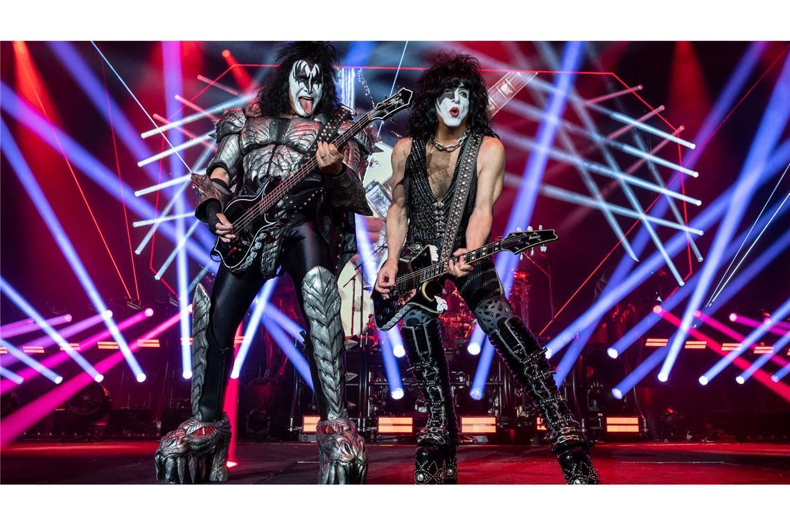 Rockband Kiss kündigt erstes Konzert nach Abschiedstour an Bei der Abschiedstournee traten Kiss noch mit Make-up auf. (Archivbild)
