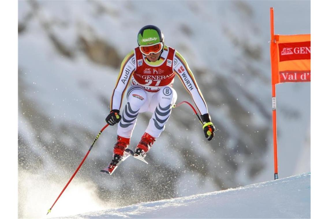 Sander und Baumann beim ersten Abfahrtsrennen in den Top Ten Bei der ersten Saison-Abfahrt kam Andreas Sander auf Rang sieben. Foto: Gabriele Facciotti/AP/dpa