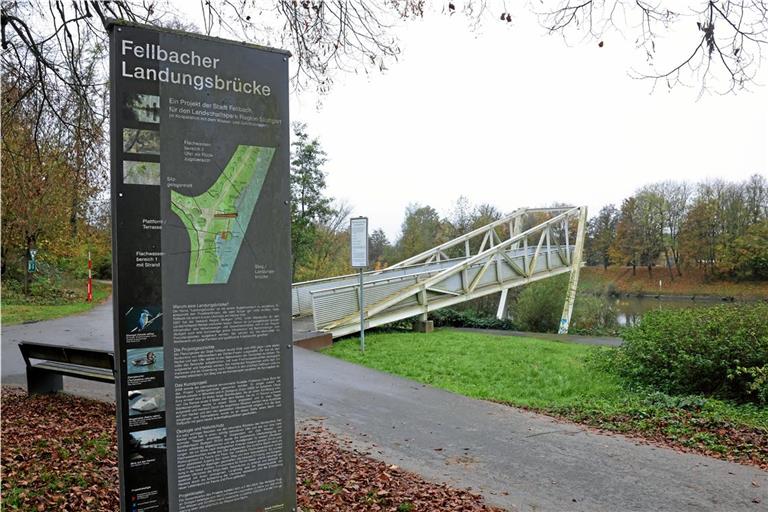 Bei der Landungsbrücke in Fellbach-Oeffingen wurde die tote Frau im vergangenen November im Neckar gefunden.Foto: Benjamin Büttner