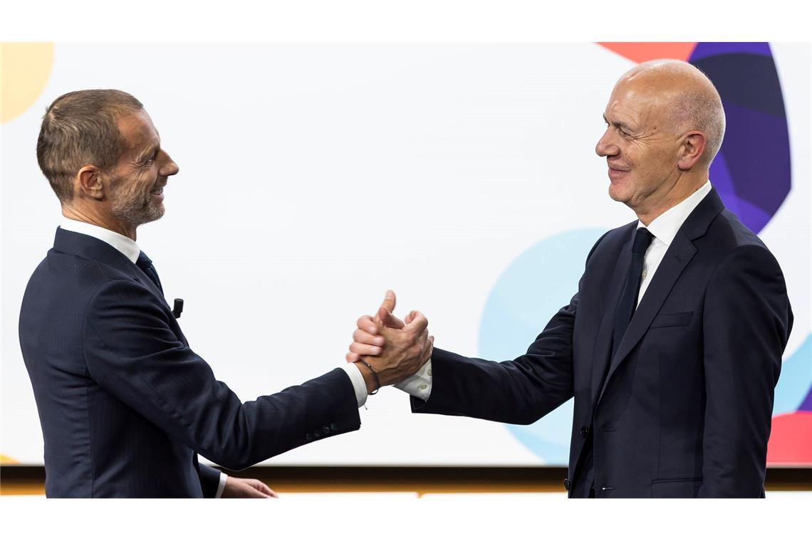 Bei der Vergabe der Frauen-EM 2029 durfte DFB-Chef Bernd Neuendorf jubeln - wie wird die Stimmung nach der Auslosung der Männer-WM 2026?