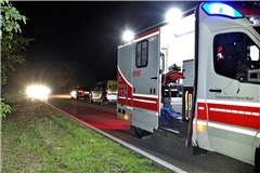 Bei einem Unfall nahe Kallenberg wurde ein Mann von einem Rettungswagen erfasst und schwer verletzt. Foto: 7aktuell.de | Kevin Lermer 