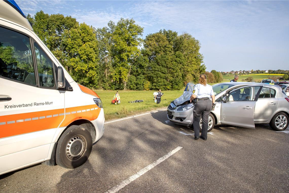 Bei einem Verkehrsunfall zwischen Schwaikheim und Hohenacker wird ein Motorradfahrer schwer verletzt. Foto: 7aktuell.de | Kevin Lermer