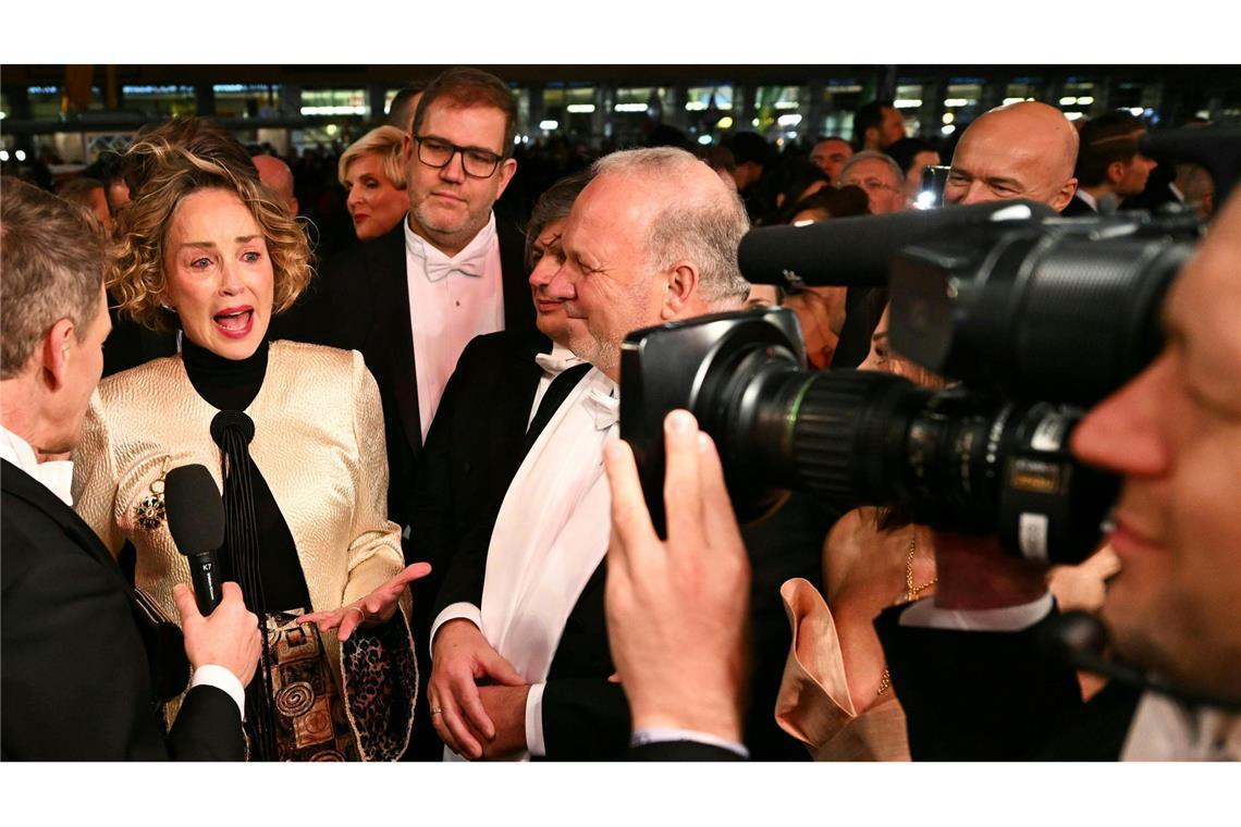 Bei Sharon Stone flossen am roten Teppich ein paar Tränen.