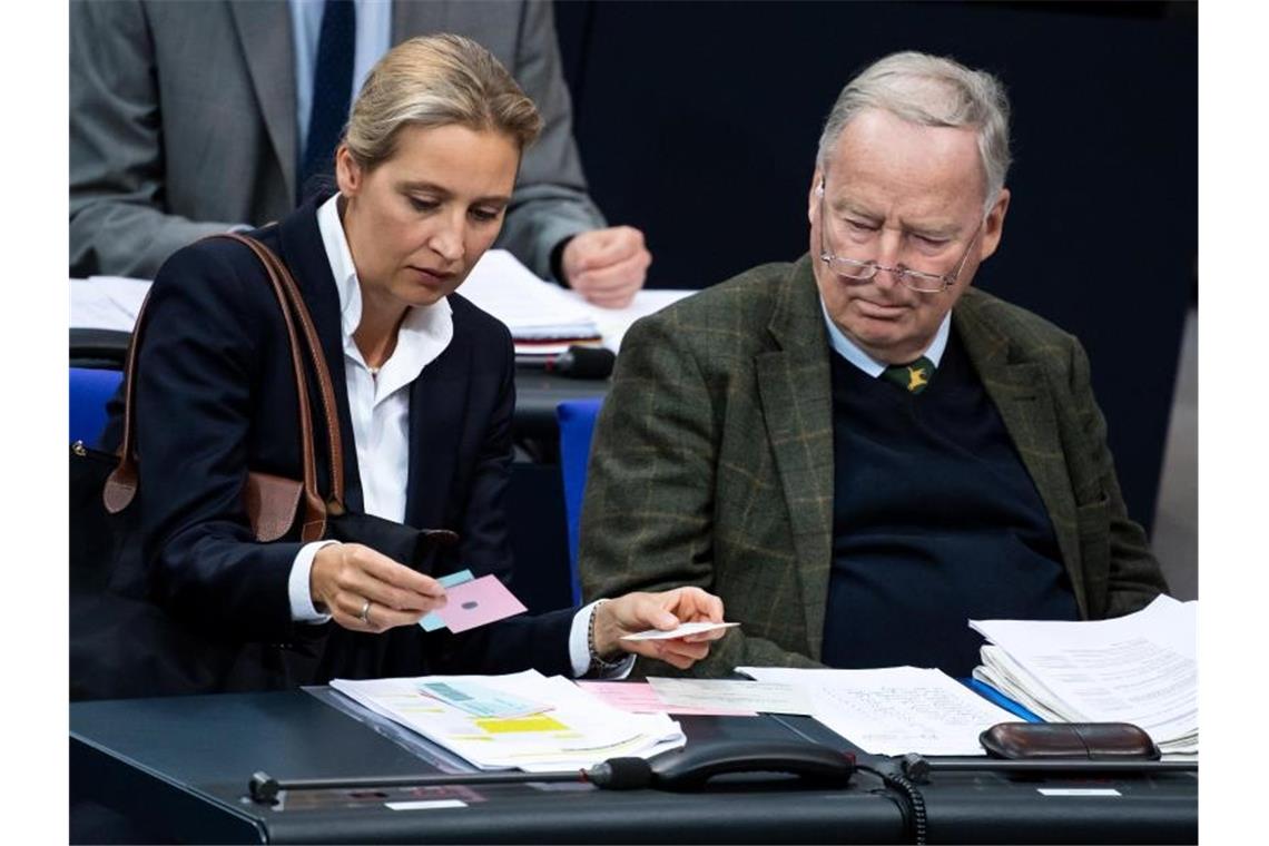 Ost-AfD im Steigflug - und viele Westdeutsche am Schalthebel Beide „Wessis“: die AfD-Fraktionsvorsitzenden Alice Weidel und Alexander Gauland. Froto: Bernd von Jutrczenka Foto: Bernd von Jutrczenka