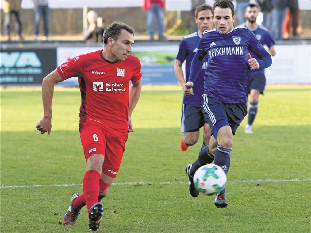 Beim 0:2 in Ravensburg der Aktivposten in einer ansonsten nicht restlos überzeugenden Backnanger Mannschaft: Julian Geldner.Foto: A. Hornauer