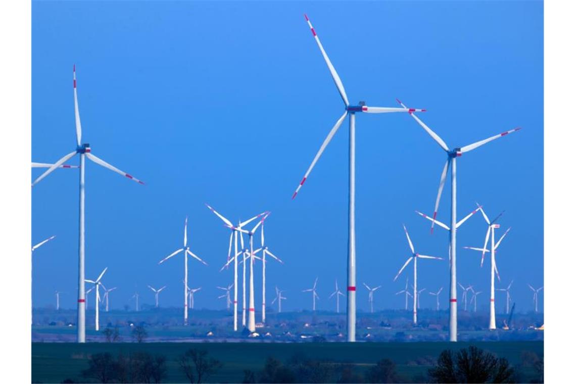 Merkel: Bau neuer Stromleitungen herausfordernd Beim Bau von Stromleitungen von vor allem im Norden produziertem Windstrom in den Süden gibt es Verzögerungen. Foto: Jens Büttner/dpa-Zentralbild/dpa