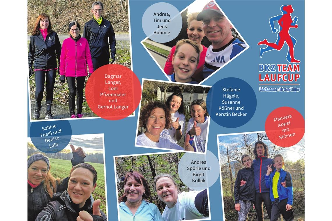 BKZ-Team-Laufcup: Halbe Erdumrundung ist längst geschafft Beim BKZ-Team-Laufcup sind Vertreter aller Altersklassen mit viel Spaß bei der Sache. BKZ-Grafik: J. Bauer, Fotos: privat