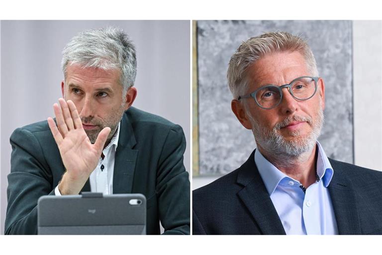 Beim Datenschutz gehen ihre Positionen weit auseinander: Tübingens OB Boris Palmer (li.) und Baden-Württembergs Landesdatenschutzbeauftragter Tobias Keber (re.).