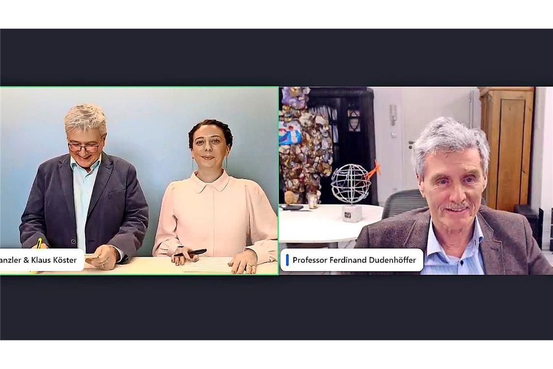 Beim dritten Auto-Talk unserer Redaktion begrüßten Veronika Kanzler und Klaus Köster den Autoexperten Ferdinand Dudenhöffer.