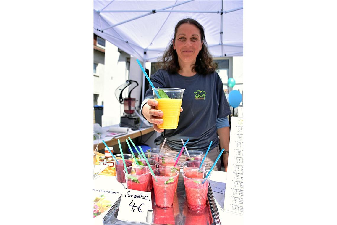 Beim Elia Lifestyle Center aus Althütte gibt es leckere Smoothies. Fleckaschau a...