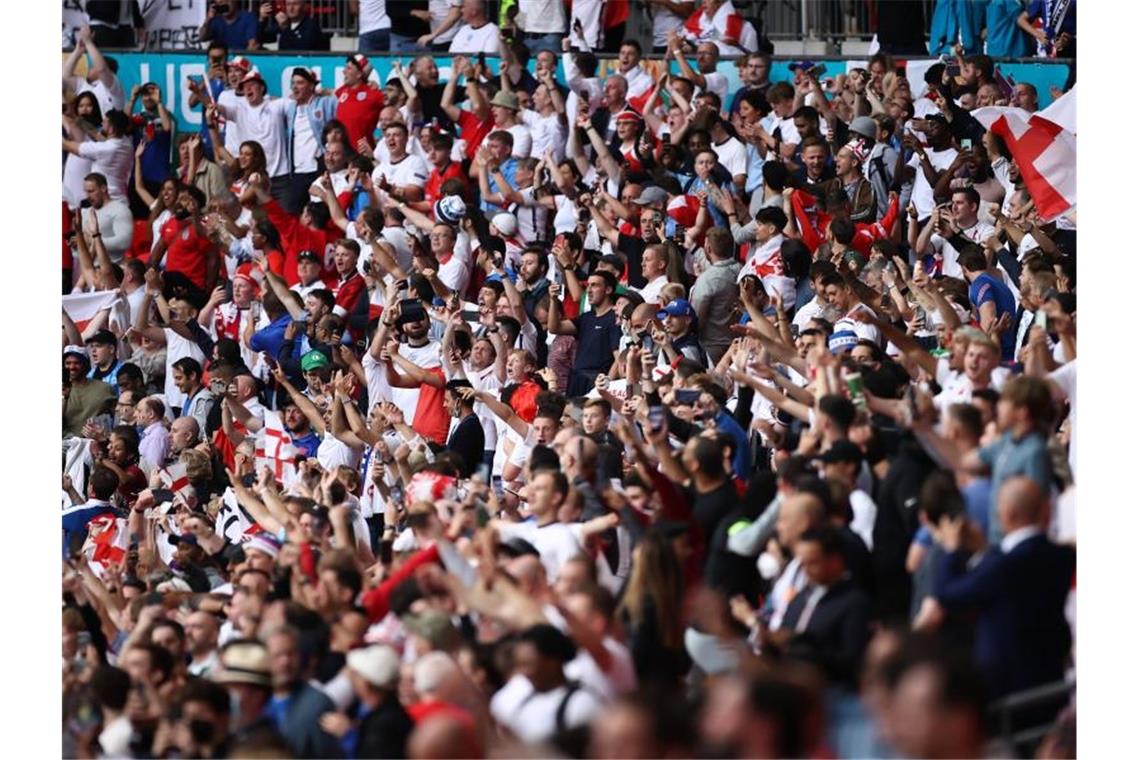Beim EM-Finale im Wembley-Stadion waren 60.000 Zuschauer zugelassen. Foto: Christian Charisius/dpa