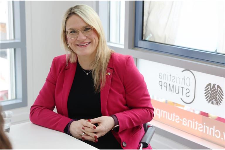Beim Kanzler in Ungnade gefallen: Christina Stumpp aus Waiblingen.Foto: Gabriel Habermann