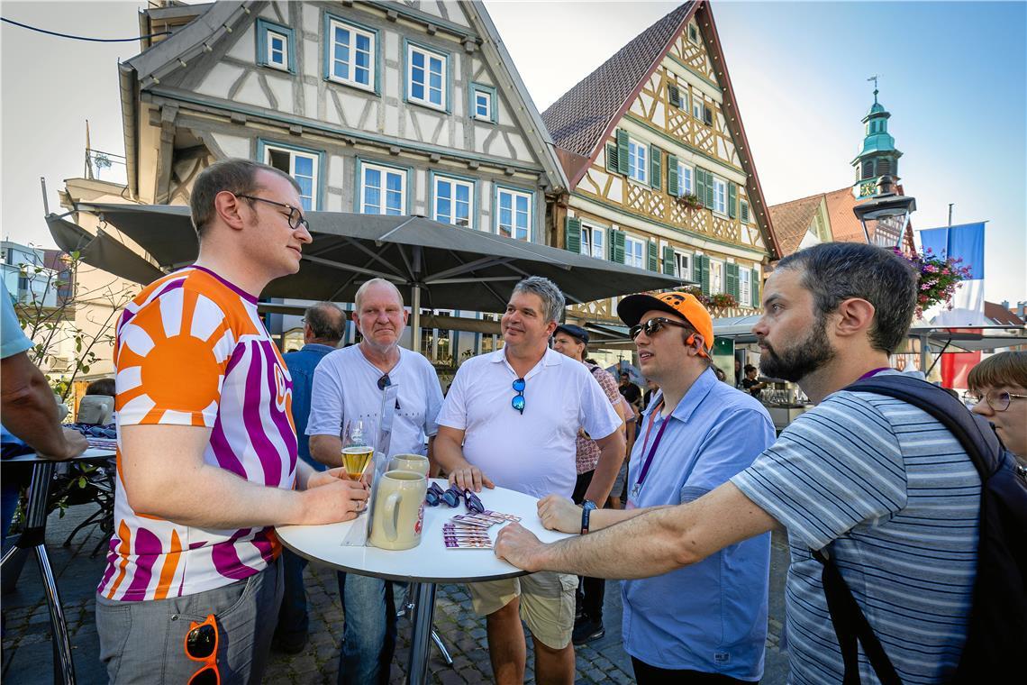 Beim Lob- Schwätz- und Bruddel-Eck stellte sich Oberbürgermeister Maximilian Fri...