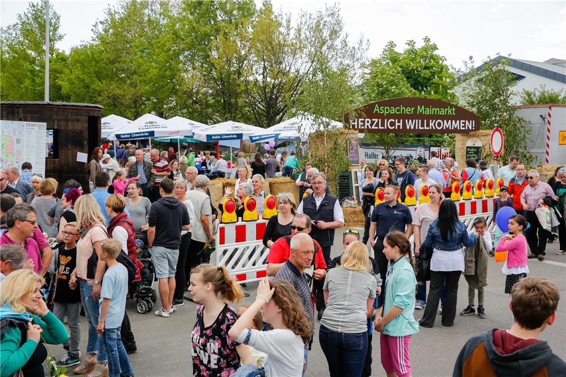 Beim Maimarkt 2015 war viel los im Aspacher Gewerbegebiet. Das wollen die Veranstalter nun noch übertreffen. Sie hoffen, mit vielen verschiedenen Ausstellern und einem abwechslungsreichen Programm eine breite Masse an Besuchern anzulocken. Archivfoto: Alexander Becher