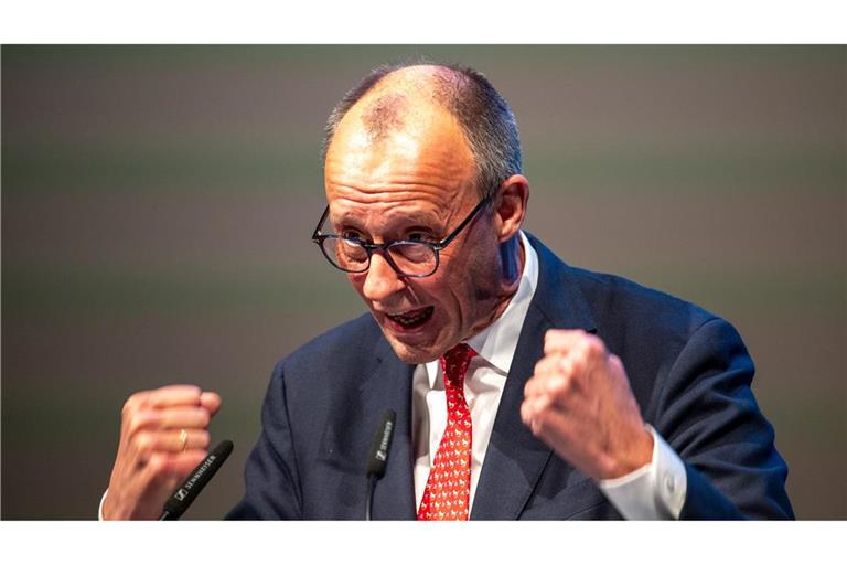 Beim Politischen Aschermittwoch in Trier gab sich Merz kämpferisch.