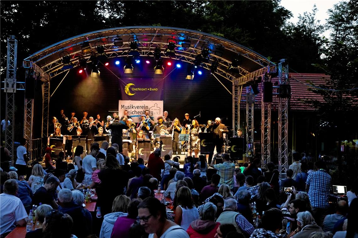 Seenachtsfest in Oppenweiler auch ohne Pyrotechnik ein Erfolg Beim Seenachtsfest des Musikvereins Reichenberg und der Freiwilligen Feuerwehr Oppenweiler war die Stimmung auch ohne Feuerwerk und Fackeln bestens. Foto: Jörg Fiedler