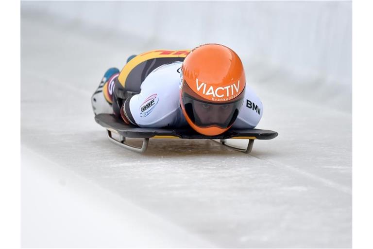 Beim Skeleton-Weltcup im lettischen Sigulda kam Tina Hermann als beste Deutsche auf Rang sechs. Foto: Caroline Seidel/dpa