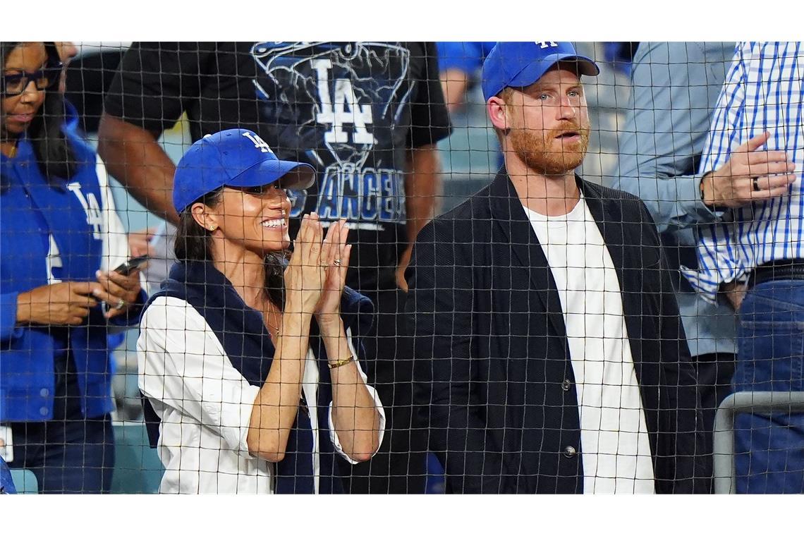 Beim Spiel der L.A. Dodgers gegen die Toronto Blue Jays hatten Harry und Meghan deutlich ihre Unterstützung für das Team aus Los Angeles gezeigt. (Archivbild)