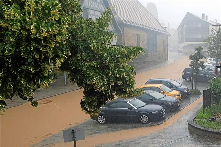 Beim Starkregen 2024 war auch Kirchberg betroffen. Archivfoto: Feuerwehr Kirchberg