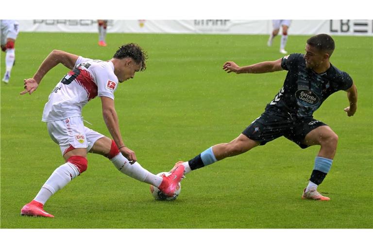 Beim Testspiel zwischen dem VfB und Celta de Vigo im Juli in Reutlingen ging es mitunter recht ruppig zu.