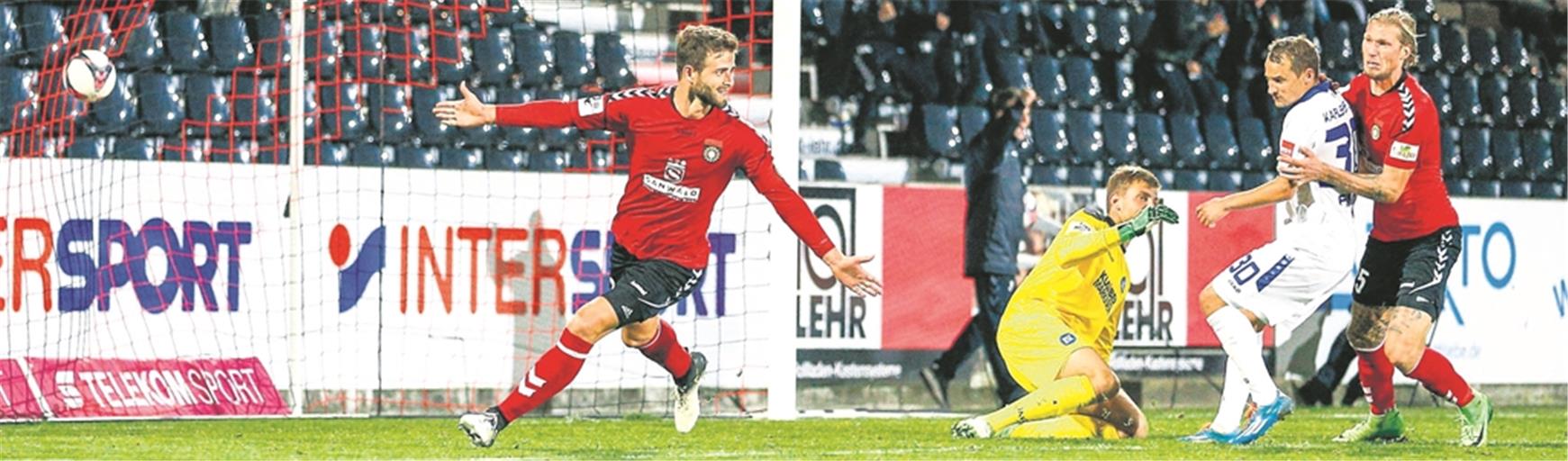 Bejubelte in 120 Drittligaspielen für Großaspach sieben Tore, alleine fünf davon entfielen auf die abgelaufene Saison: Ab der neuen Runde trägt Daniel Hägele das Würzburger Trikot. Foto: A. Becher