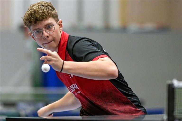 Belegte Platz eins im Doppel und Rang zwei im Einzel: Jonah Senge vom Verbandsligisten TSV Oberbrüden. Foto: A. Becher