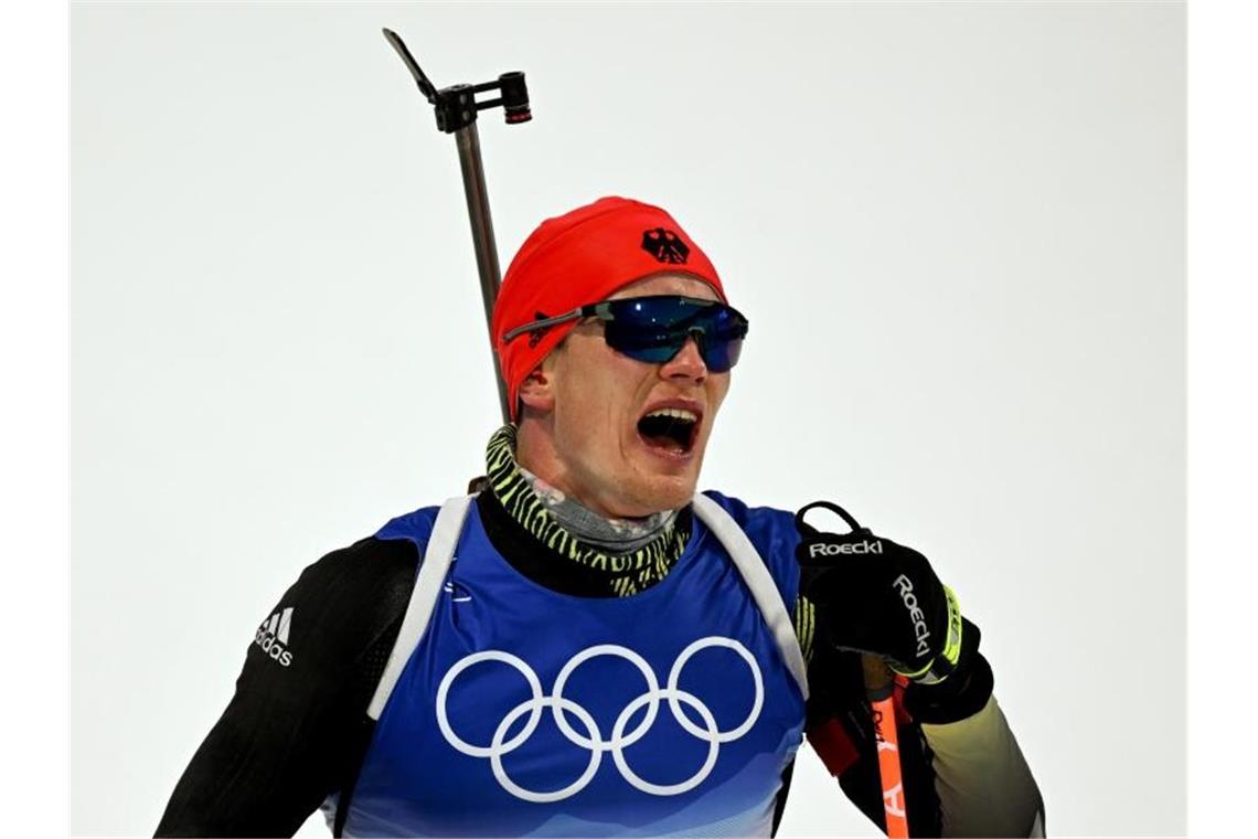Skeletoni rast zu Gold - Überraschung durch Langlauf-Frauen Benedikt Doll war mit Platz acht erneut der beste deutsche Starter. Foto: Hendrik Schmidt/dpa