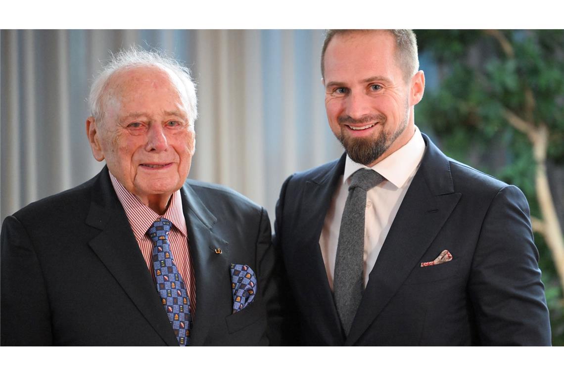 Reinhold Würth: Unternehmer, Kunstsammler, Tagebuchschreiber Benjamin Würth (r) hat am 1. Januar von seinem Großvater (l) den Vorsitz des Stiftungsaufsichtsrats übernommen. (Archivbild)