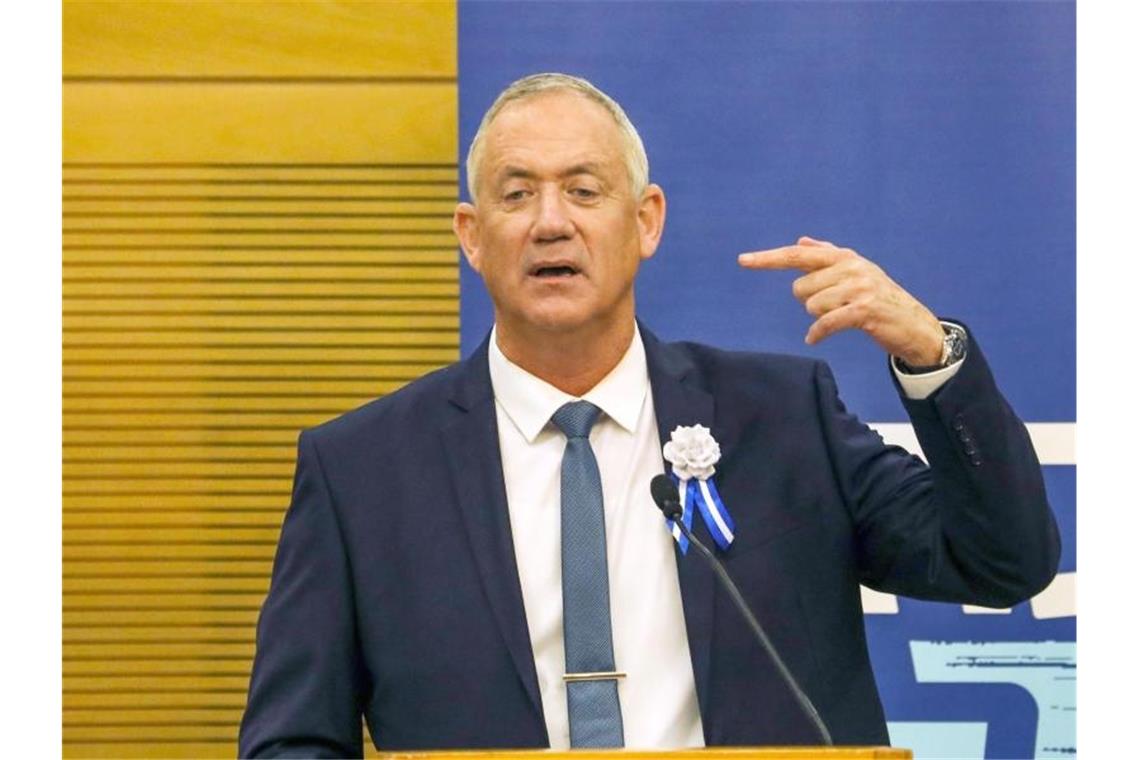 Benny Gantz, ehemaliger Militärchef und Vorsitzender der Blau-Weiß. Foto: Ilia Yefimovich/dpa