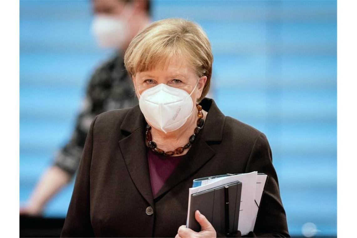 Berät mit Bund und Ländern über mögliche Lockerungen der Corona-Beschränkungen: Bundeskanzlerin Angela Merkel. Foto: Kay Nietfeld/dpa Pool/dpa
