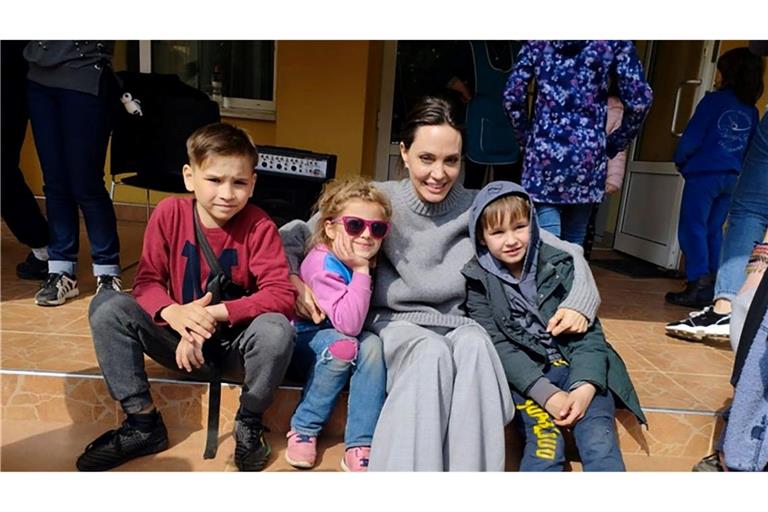 Bereits bei ihrem ersten Besuch kurz nach Kriegsbeginn erregte US-Schauspielerin Angelina Jolie großes Aufsehen. (Archivbild)