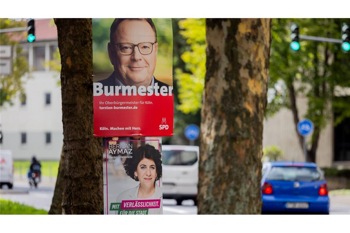 Berivan Aymaz (Grüne) und Torsten Burmester (SPD) sind in der Stichwahl um das Oberbürgermeisteramt in Köln. (Archivbild)