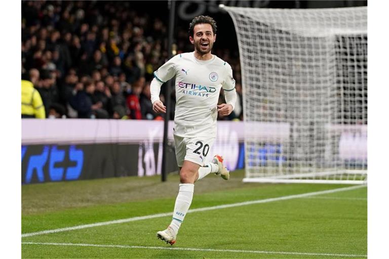 Bernardo Silva schoss Manchester City mit zwei Treffern zum Sieg in Watford. Foto: Tess Derry/PA Wire/dpa