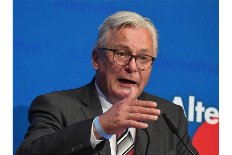 Bernd Gögel, Vorsitzender der AfD Baden-Württemberg, spricht bei einem Landesparteitag der AfD Baden-Württemberg. Foto: Uli Deck/Archivbild