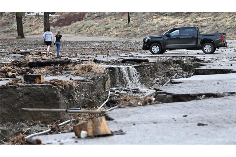 Besonders betroffen war Wrightwood nordöstlich von Los Angeles.