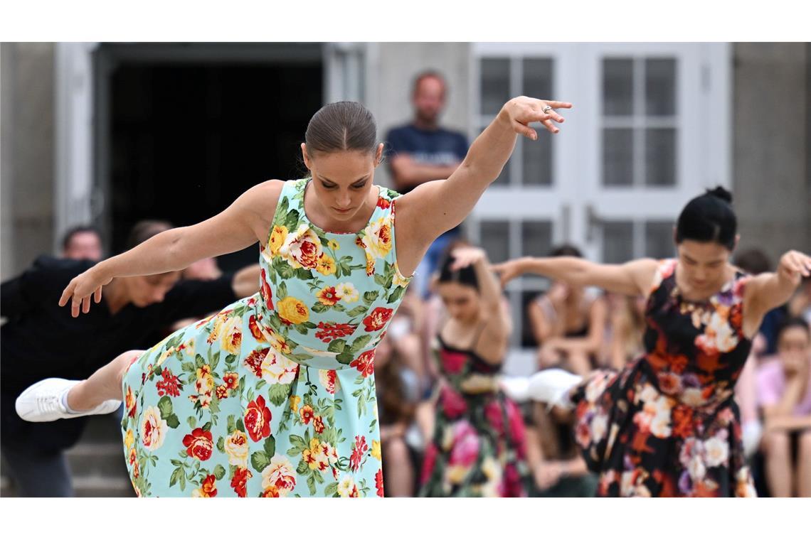 Besucher waren im Sommer zu einer tänzerischen Entdeckungsreise durch die Stadt eingeladen. An 18 Stationen präsentierten internationale Ballettcompagnien ihre Choreographien. (Archivbild)