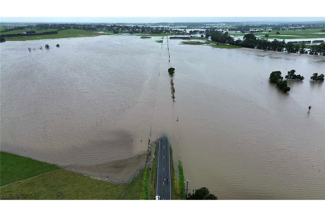 "Beispiellos": Schwere Überflutungen an Australiens Ostküste Betroffene sagten, man sehe nur noch Wasser so weit das Auge reicht.