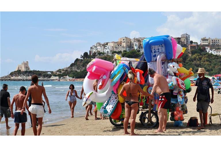 Bezahlstrände sind typisch italienisch, hier der Lido von Sperlonga, südlich von Rom