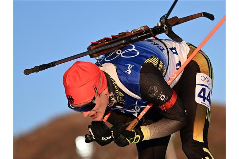 Biathlet Benedikt Doll belegte im Einzel den sechsten Rang. Foto: Hendrik Schmidt/dpa-Zentralbild/dpa