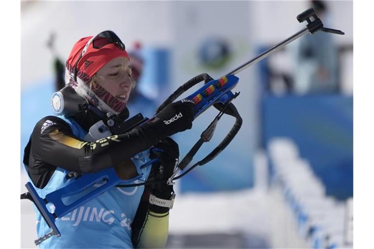 Biathletin Franziska Preuß wird im Einzel an den Start gehen. Foto: Frank Augstein/AP/dpa