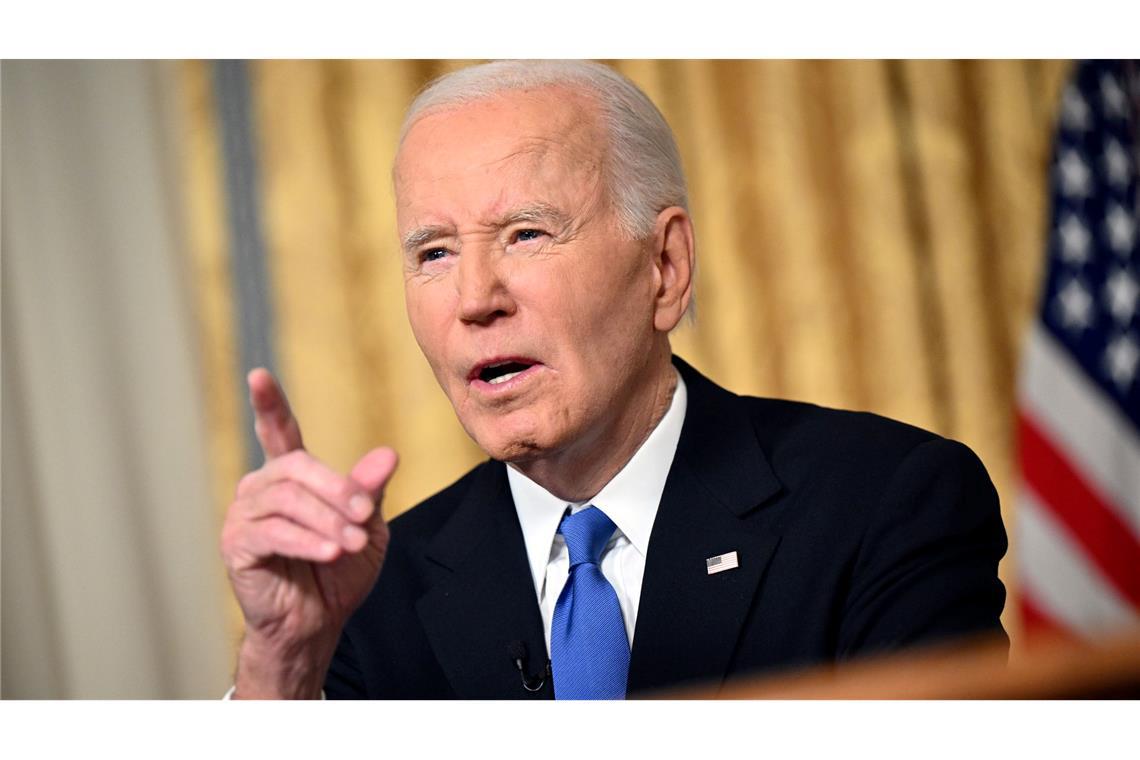 Biden warnt zum Abschied vor Gefahr durch Oligarchie in USA Biden nutzte seine Abschiedsrede, um seinen Landsleuten eindringlich ins Gewissen zu reden.