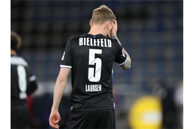 Bielefelds Jacob Barrett Laursen nach einem Spiel. Foto: Friso Gentsch/dpa/Archivbild